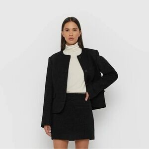 Oak and Fort skirt and blazer set